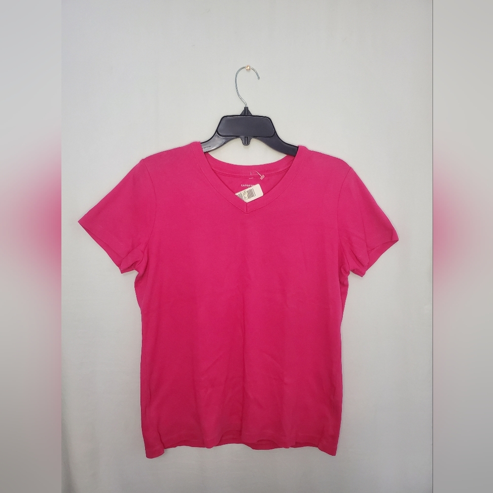 Pre-Loved Women’s Lands End Pink Short Sleeve Shirt Size Medium 10-12